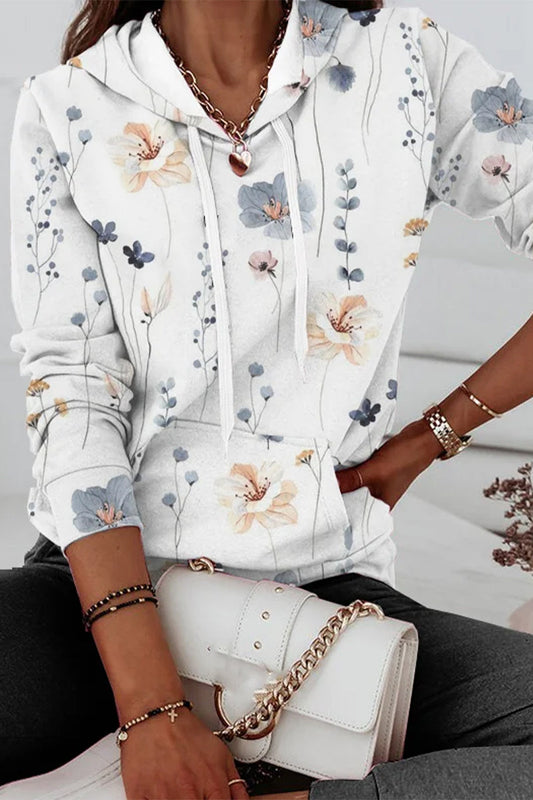 Blanca® | Casual printed patchwork tops with hooded collar