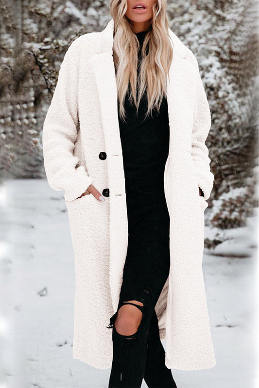 Cinthia® | Elegant outerwear with a plain turn-down collar and pockets