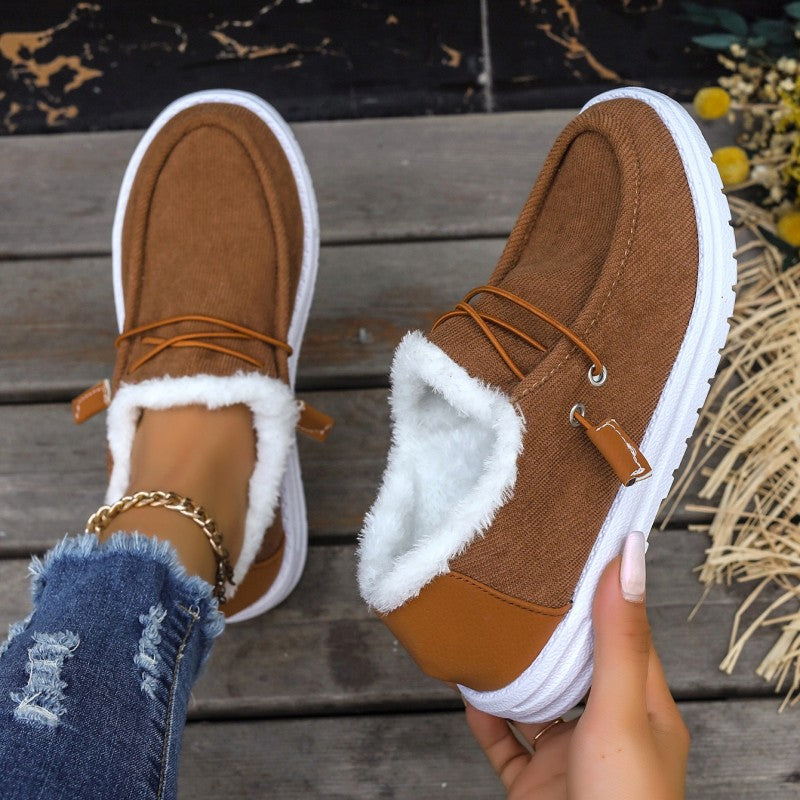 Claudia® | Casual solid color round comfortable patchwork style outdoor shoes