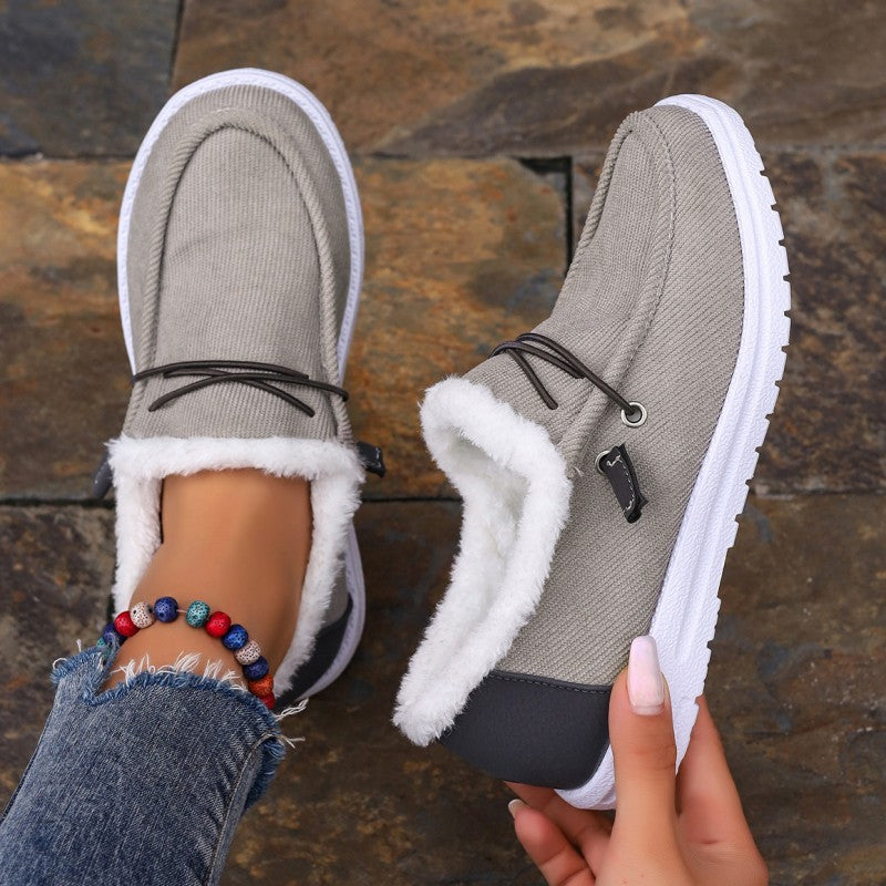 Claudia® | Casual solid color round comfortable patchwork style outdoor shoes