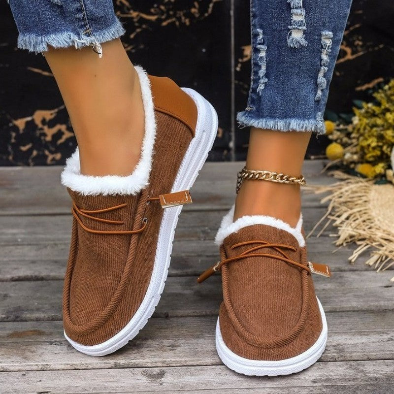 Claudia® | Casual solid color round comfortable patchwork style outdoor shoes