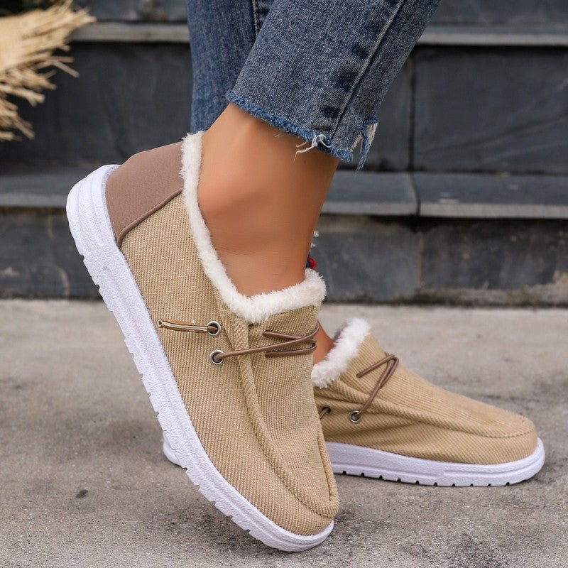 Claudia® | Casual solid color round comfortable patchwork style outdoor shoes