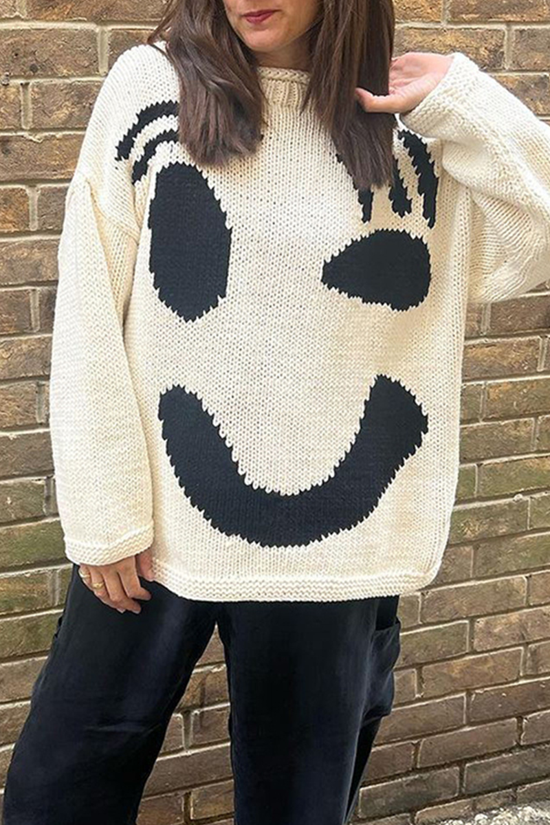 Casandra® | Casual solid color O-neck tops with contrast fabric