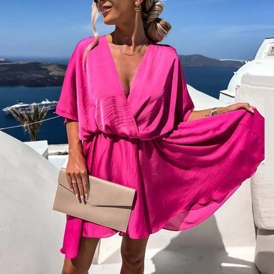 Amira® | Women's V-neck mini boho dress