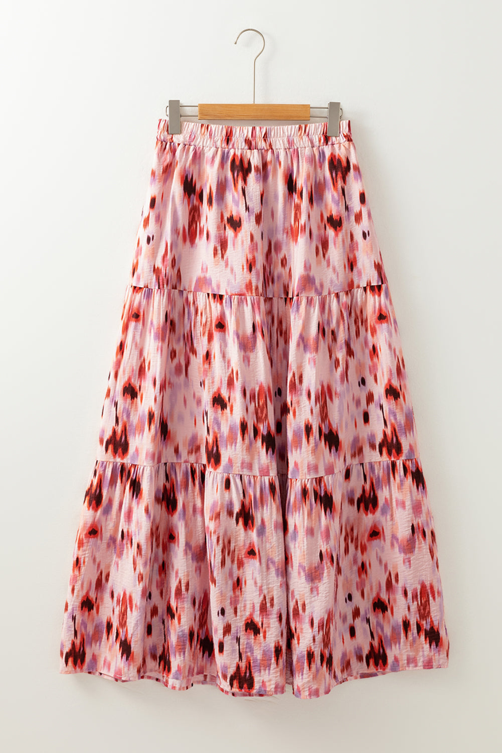 Angeline's® | Tiered printed skirt with elastic waist