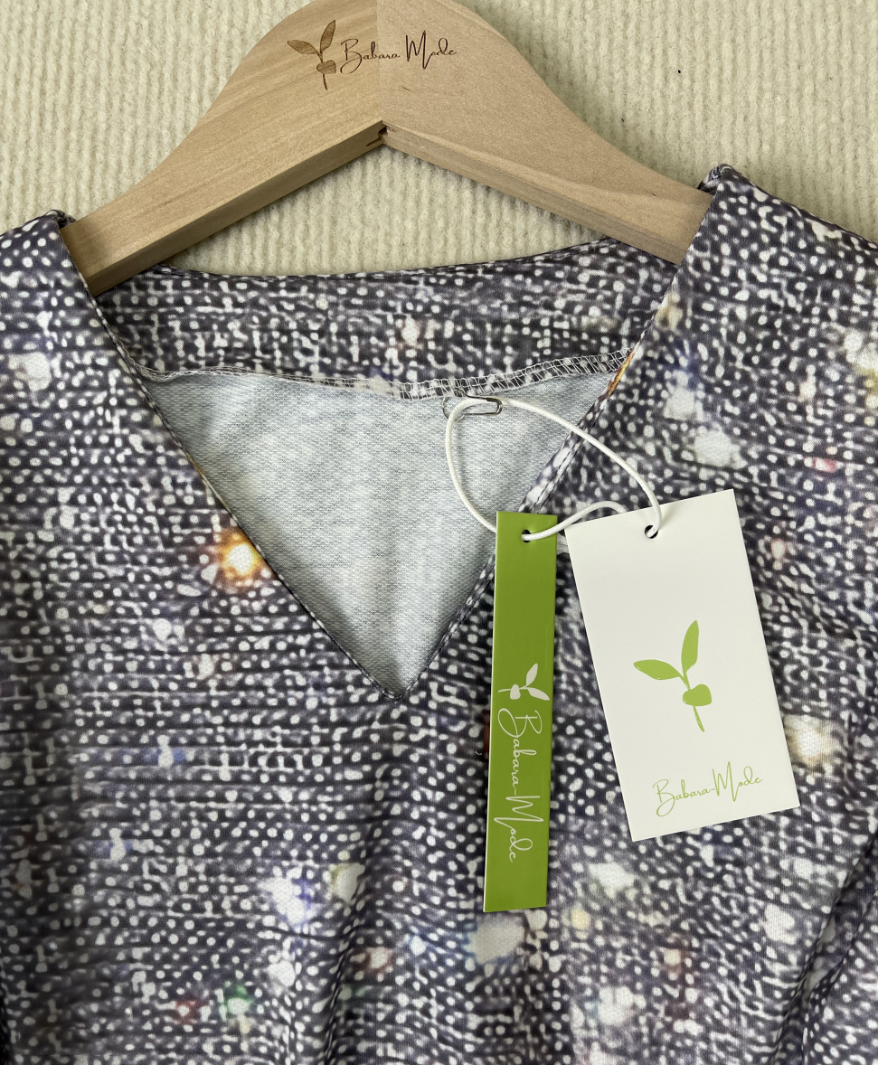 Daniela® | Silver Glitter Top