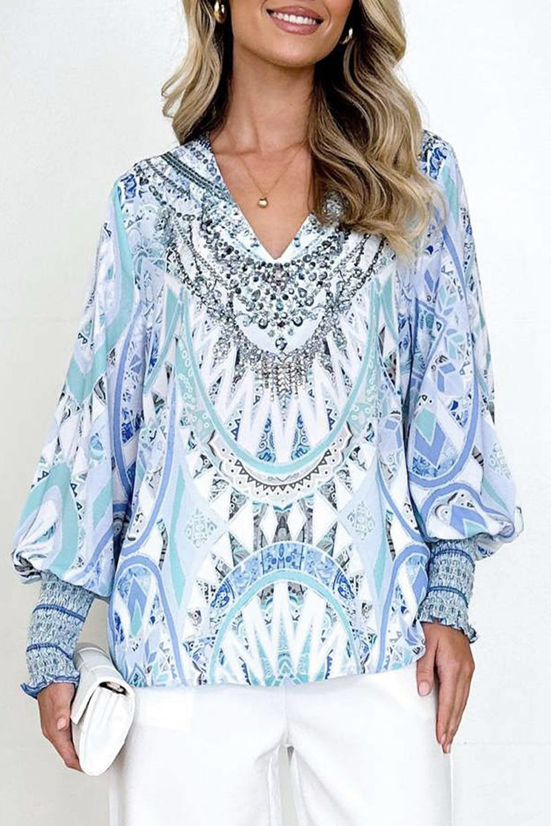Dolores® | Elegant printed blouses with V-neck