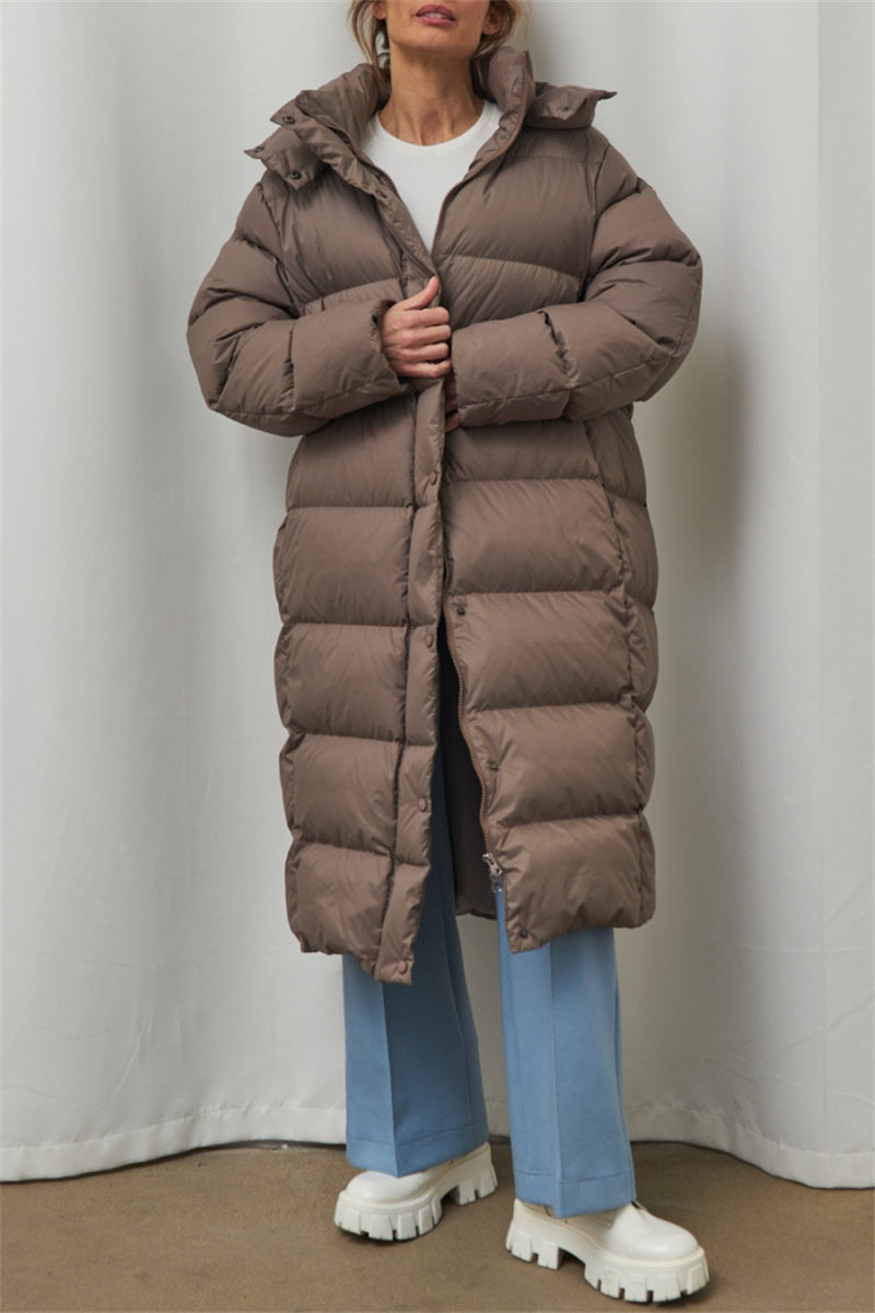 Casandra® | Casual Outerwear with Hooded Collar and Solid Color Patches (3 Colors)