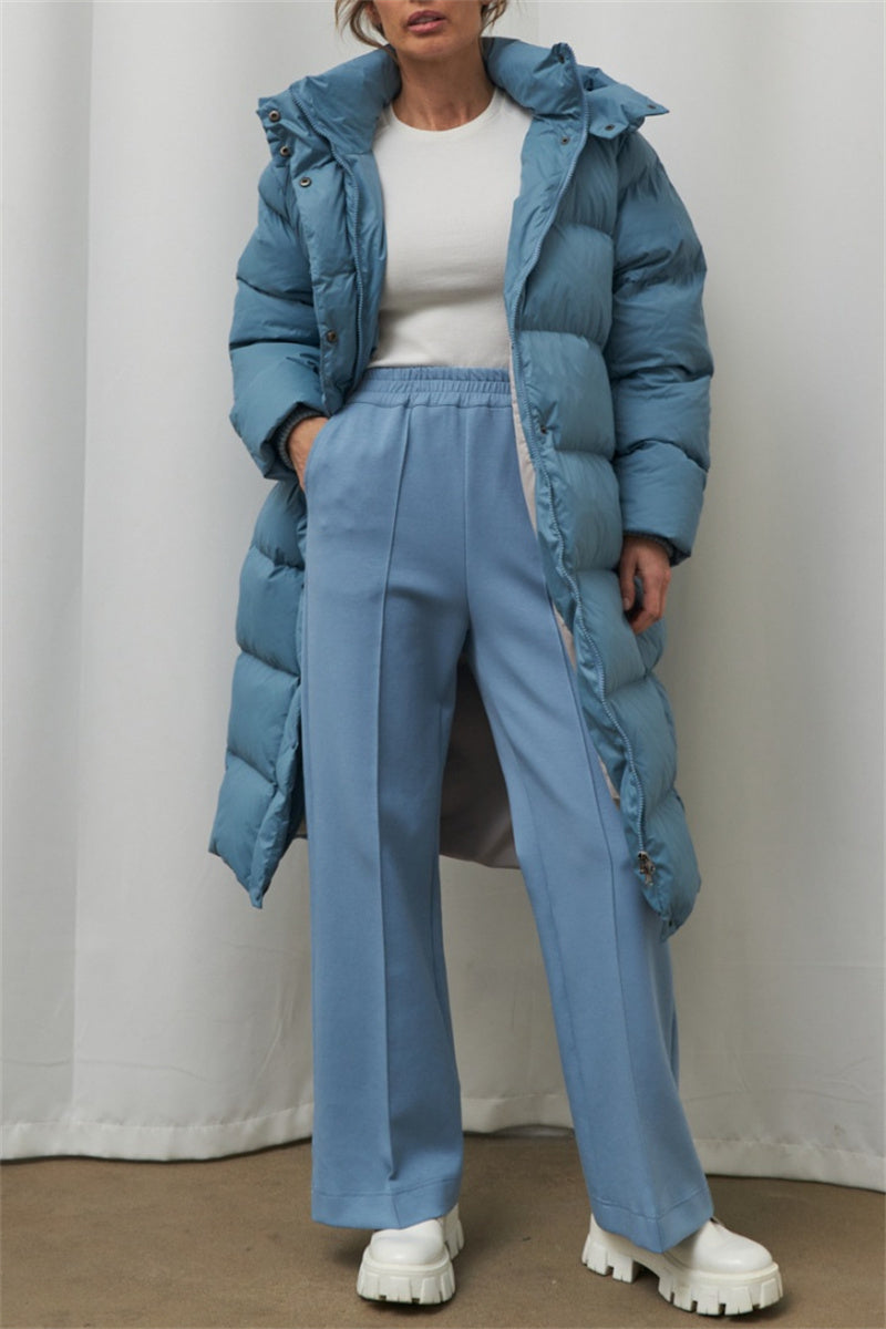 Casandra® | Casual Outerwear with Hooded Collar and Solid Color Patches (3 Colors)