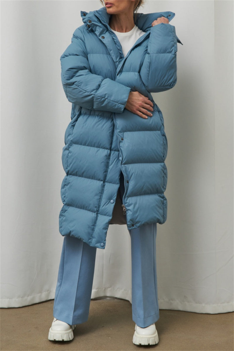 Casandra® | Casual Outerwear with Hooded Collar and Solid Color Patches (3 Colors)