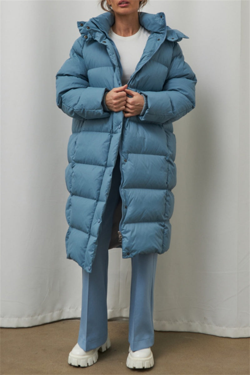 Casandra® | Casual Outerwear with Hooded Collar and Solid Color Patches (3 Colors)