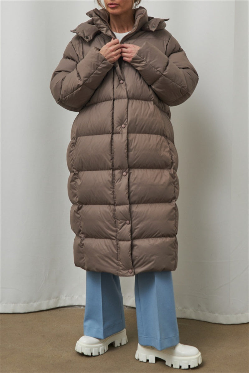 Casandra® | Casual Outerwear with Hooded Collar and Solid Color Patches (3 Colors)