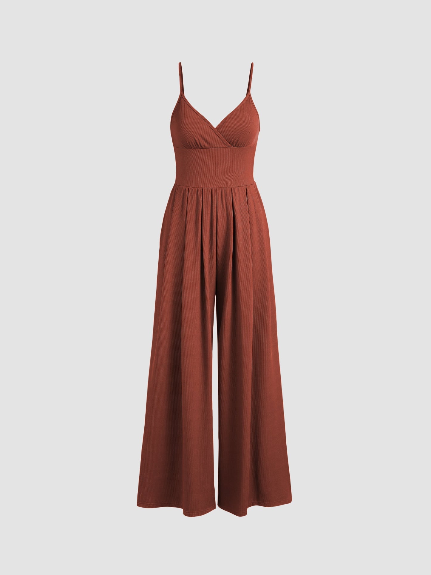 Brigitte® | Wide leg V-neck jumpsuit