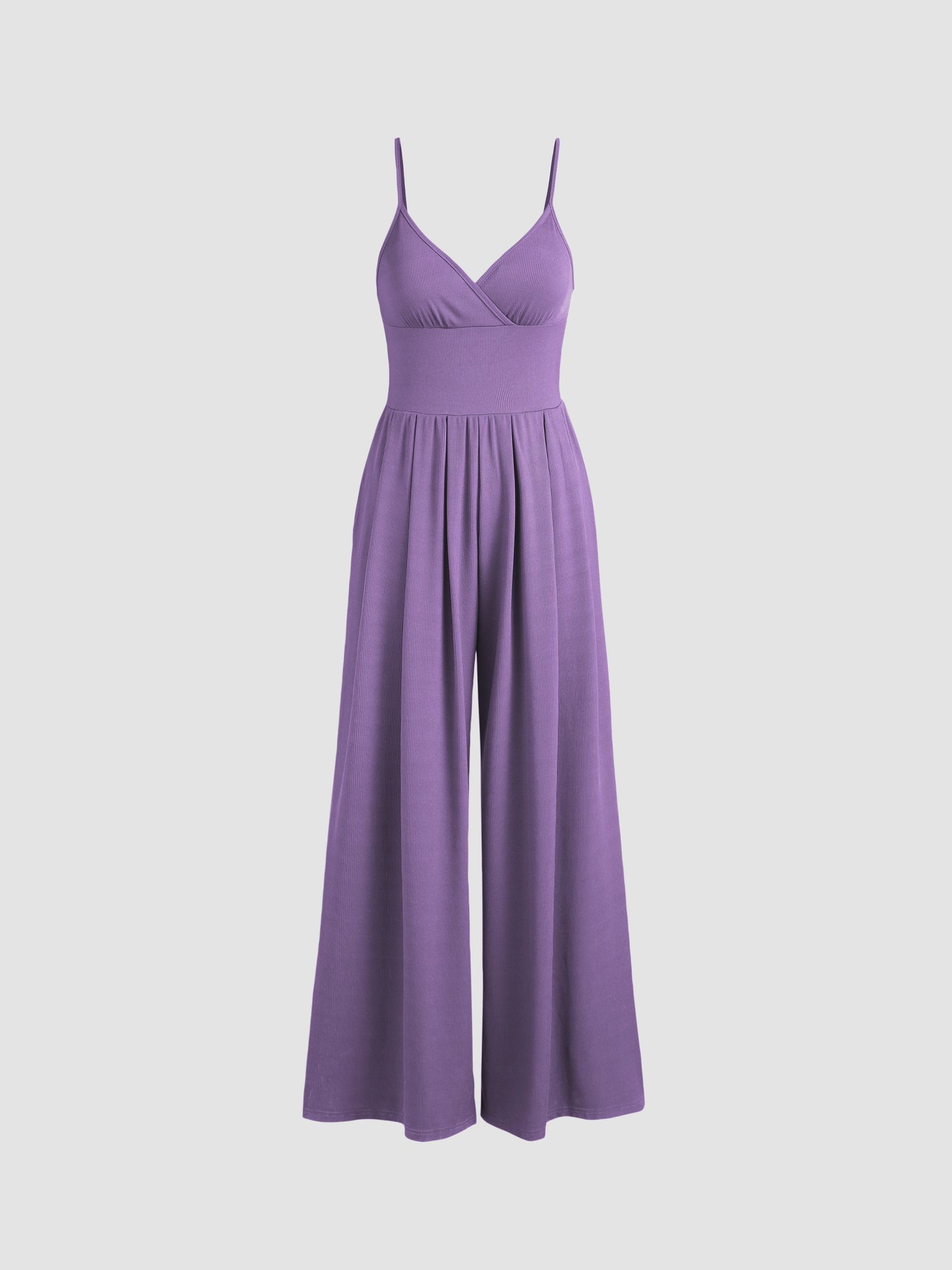 Brigitte® | Wide leg V-neck jumpsuit