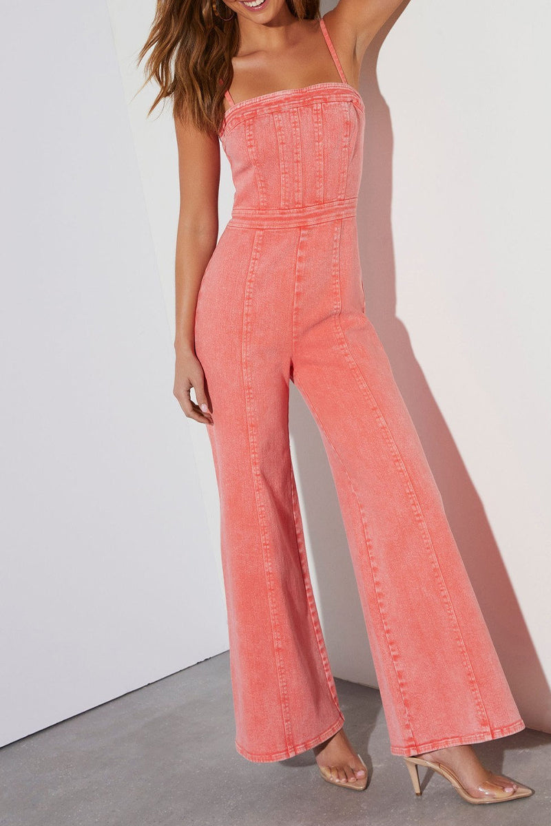Amira® | Casual simplicity, solid, make old, normal overalls