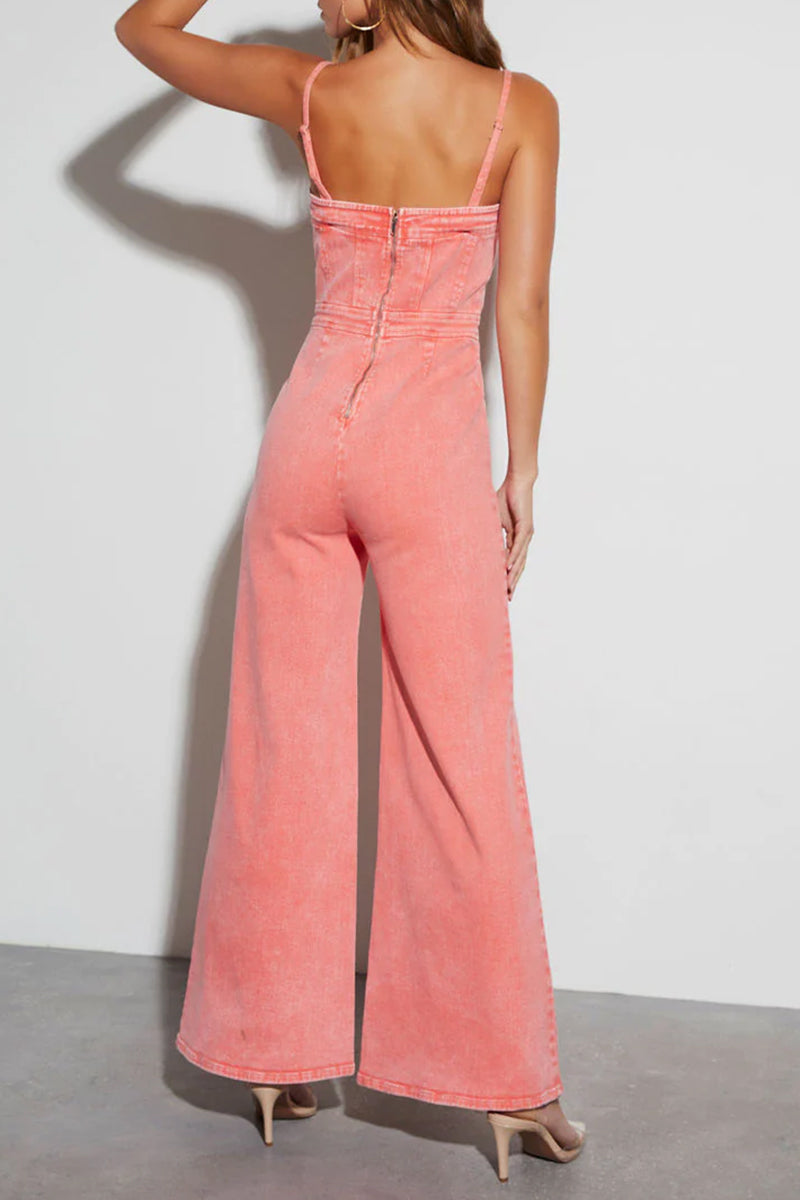 Amira® | Casual simplicity, solid, make old, normal overalls