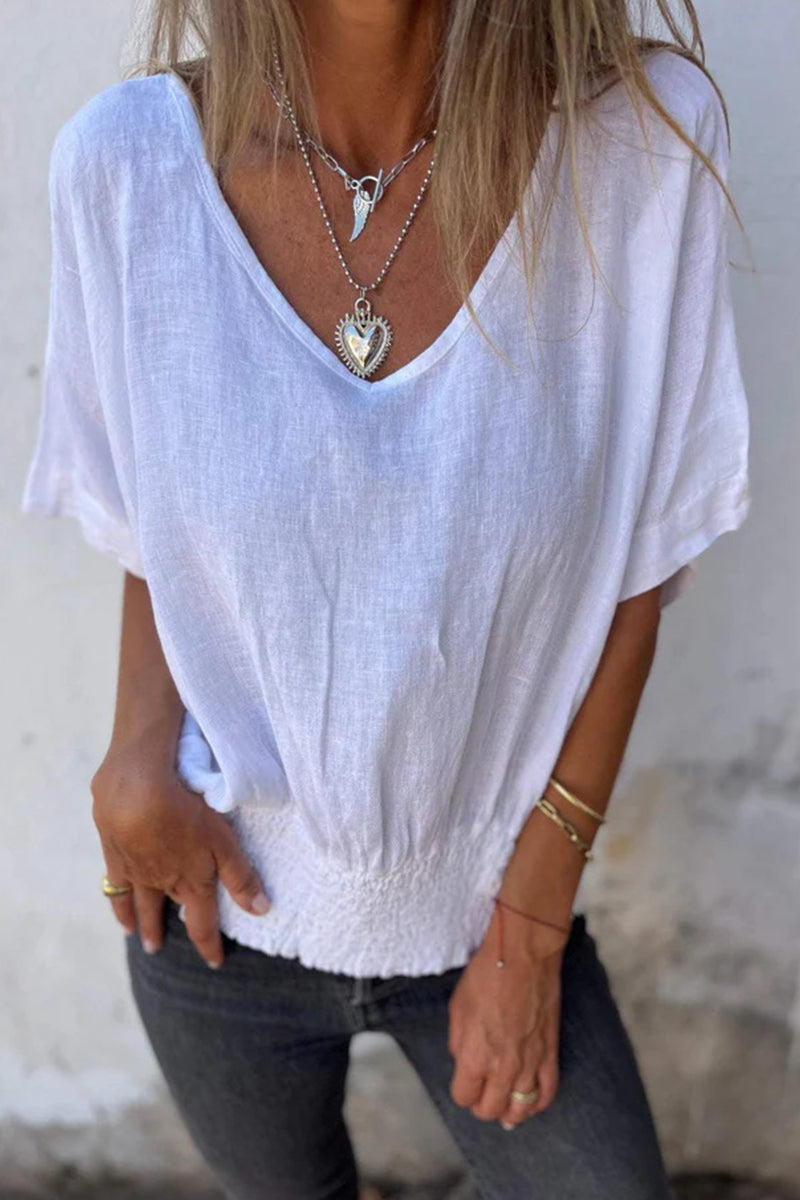Carolina® | Casual, simple, solid color V-neck t-shirts