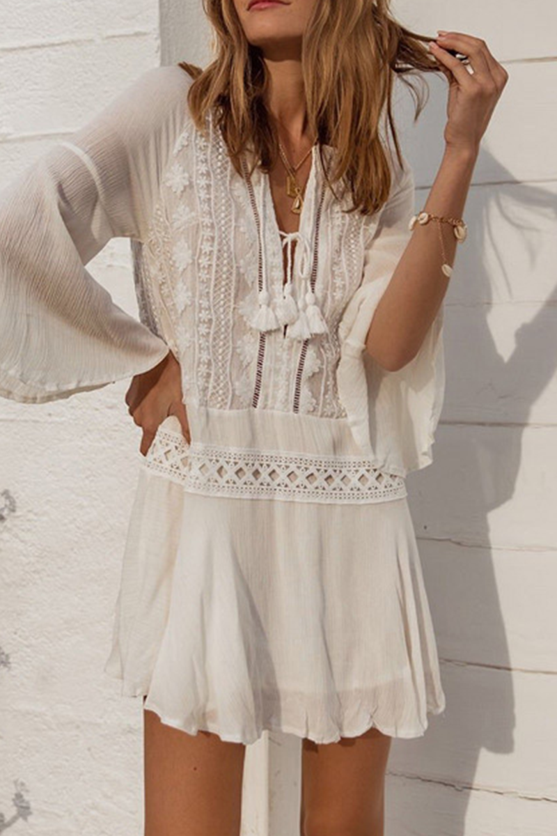 Alicia® | Sexy holiday swimwear with lace fringe trim