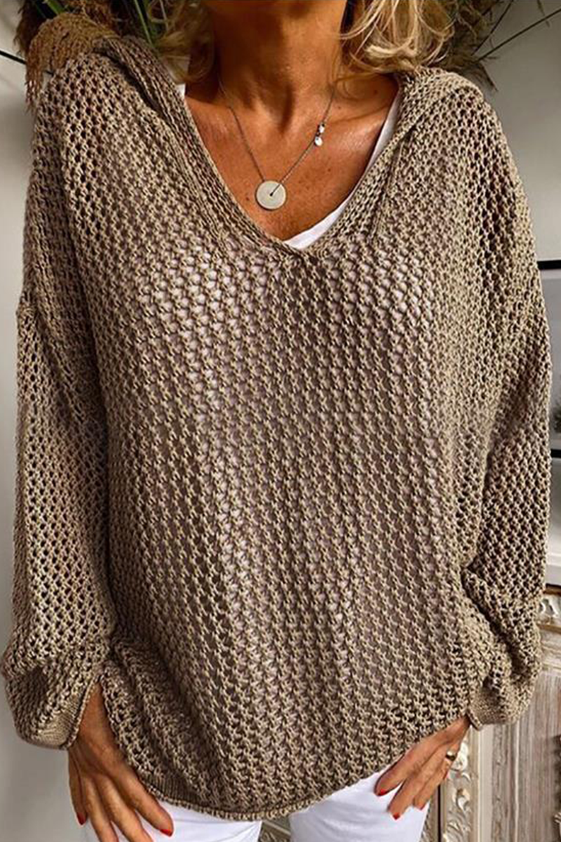 Astrid® | Casual solid color hollow out hoodies for everyday wear