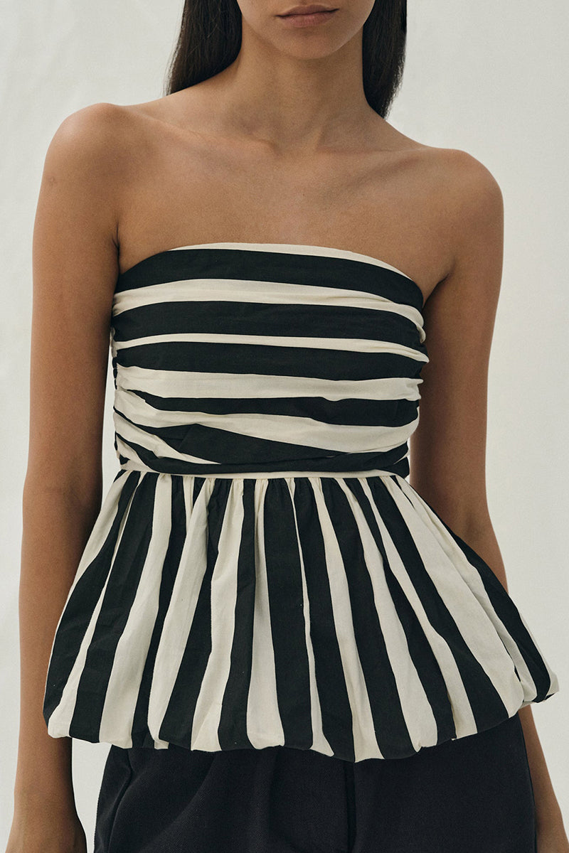 Elisa® | Sexy strapless camis with striped print and contrast