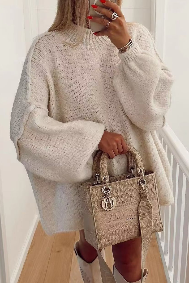 Barbara® | Casual solid color O-neck sweaters for everyday wear