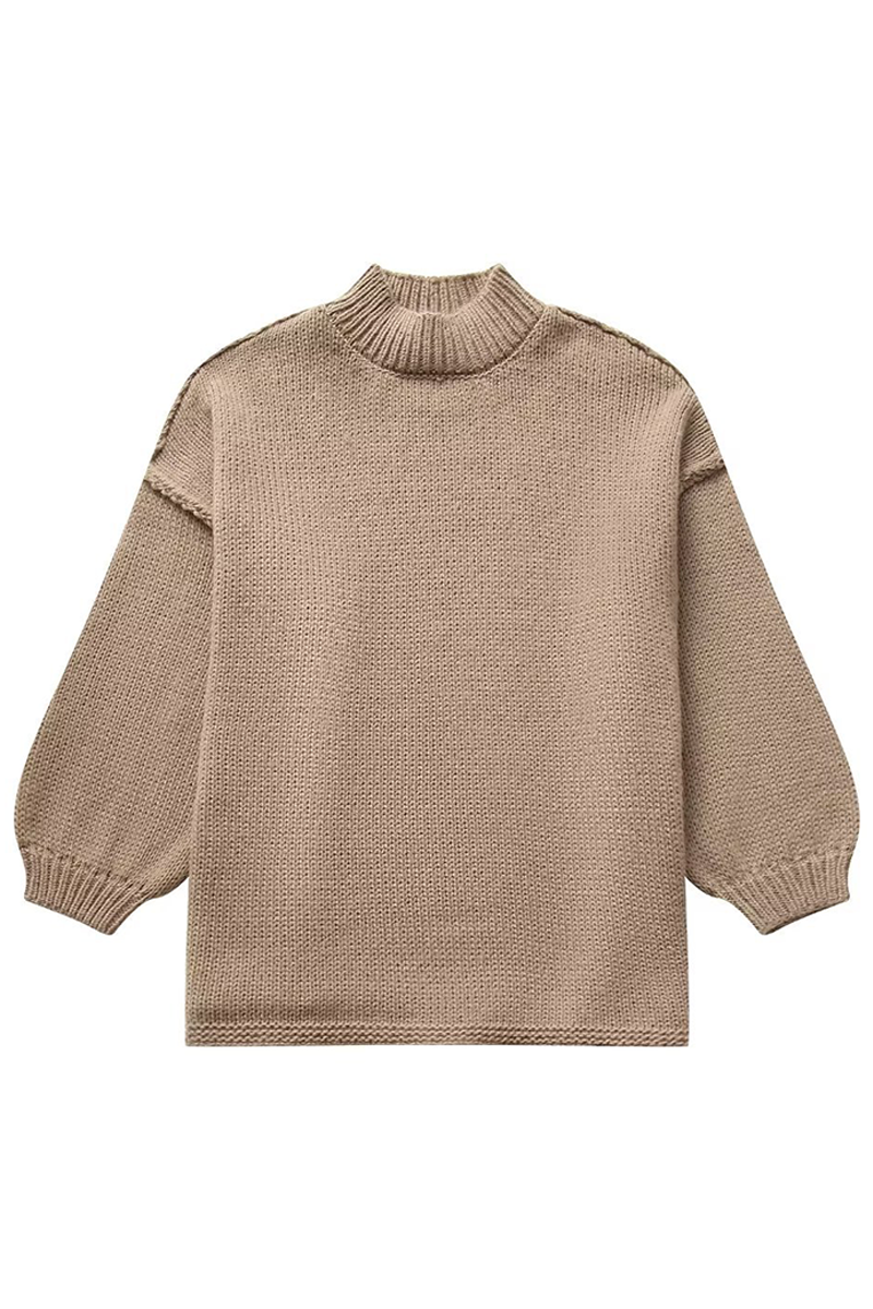 Barbara® | Casual solid color O-neck sweaters for everyday wear
