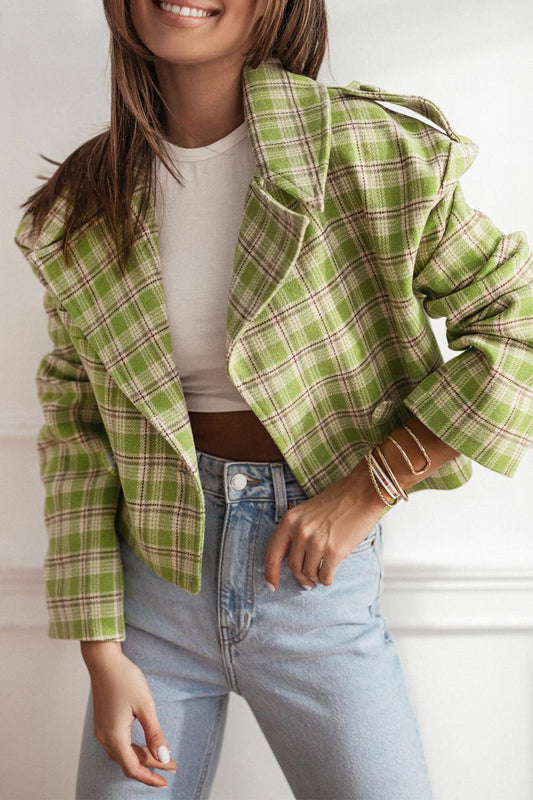 Bianca® | Casual outerwear with checked buttons and contrast reversible collar