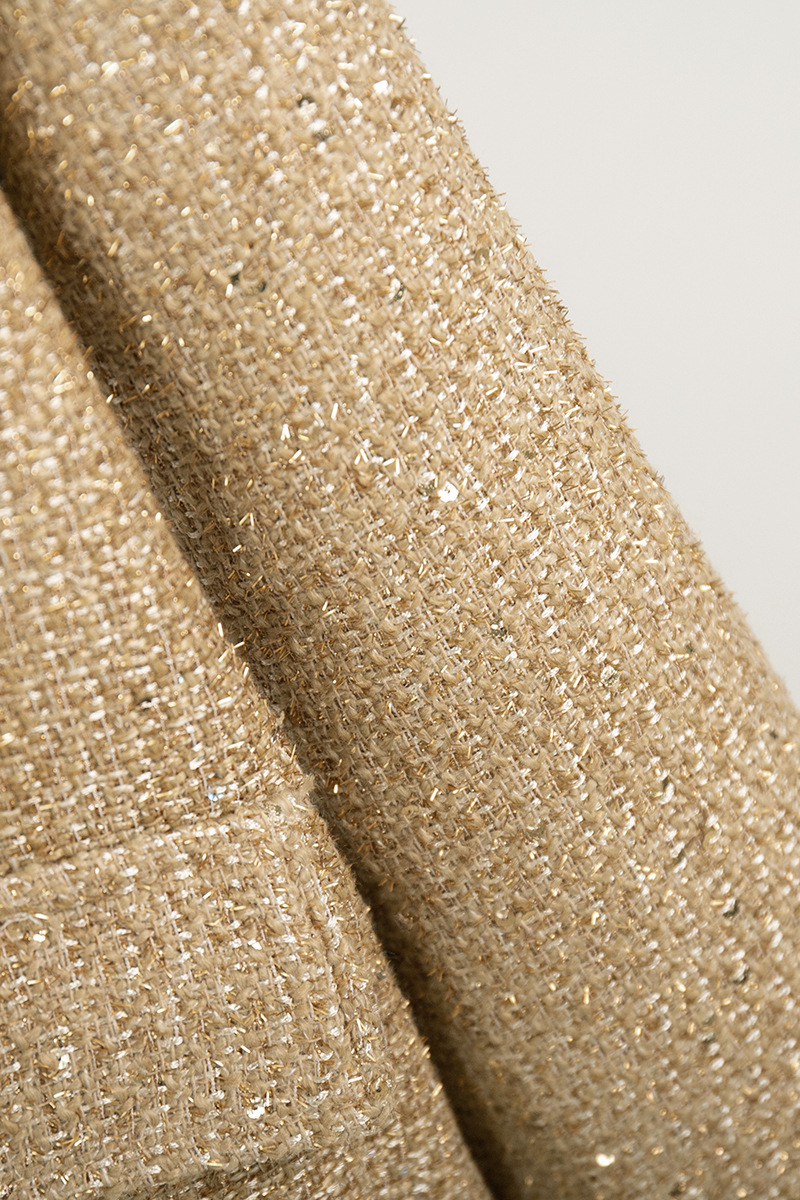 Brigida® | Casual everyday outerwear with solid color sequins, patchwork and stand-up collar
