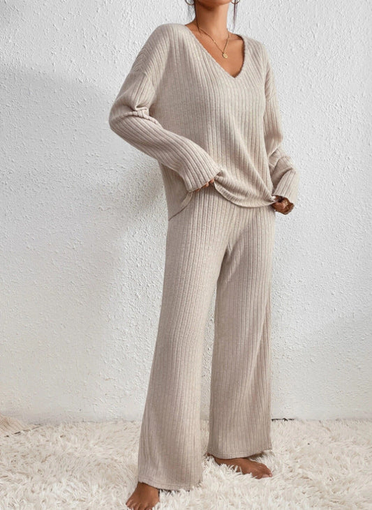 Dulce® | Comfortable two-piece set made from ribbed knit