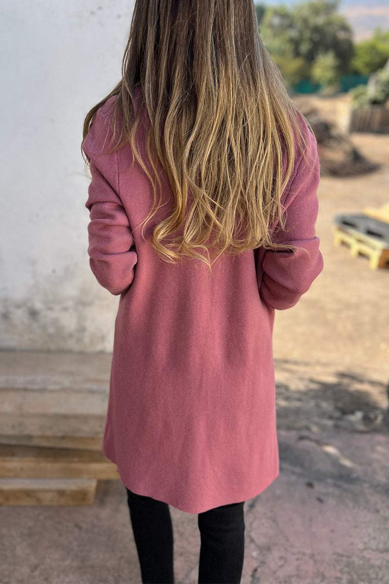 Claudia® | Casual everyday outerwear with a solid color pocket turn-down collar