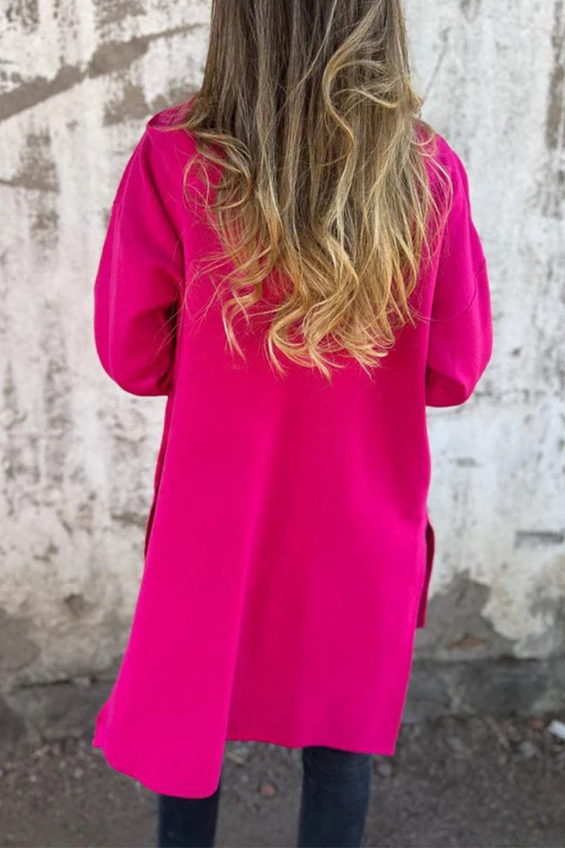 Christel® | Casual daily solid color outerwear with zipper and hood