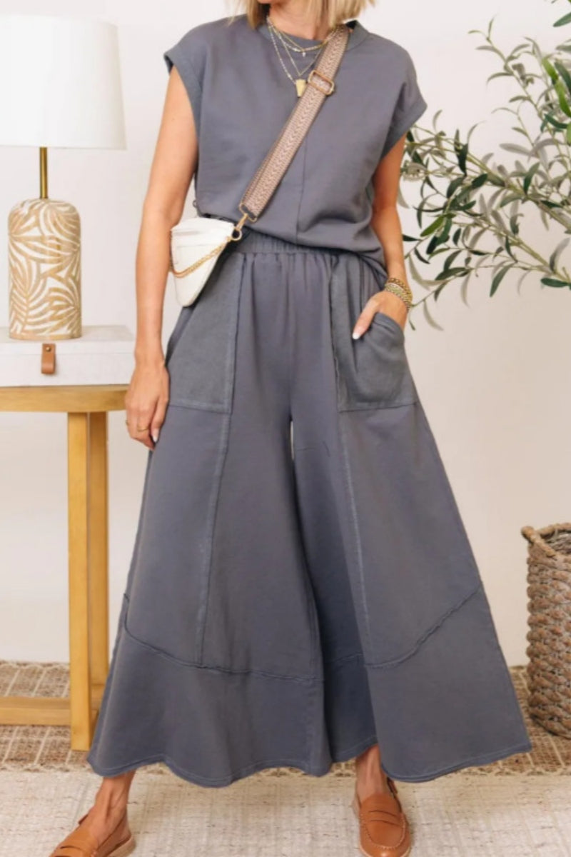 Concepcion® | Casual plain O-neck two-piece bag