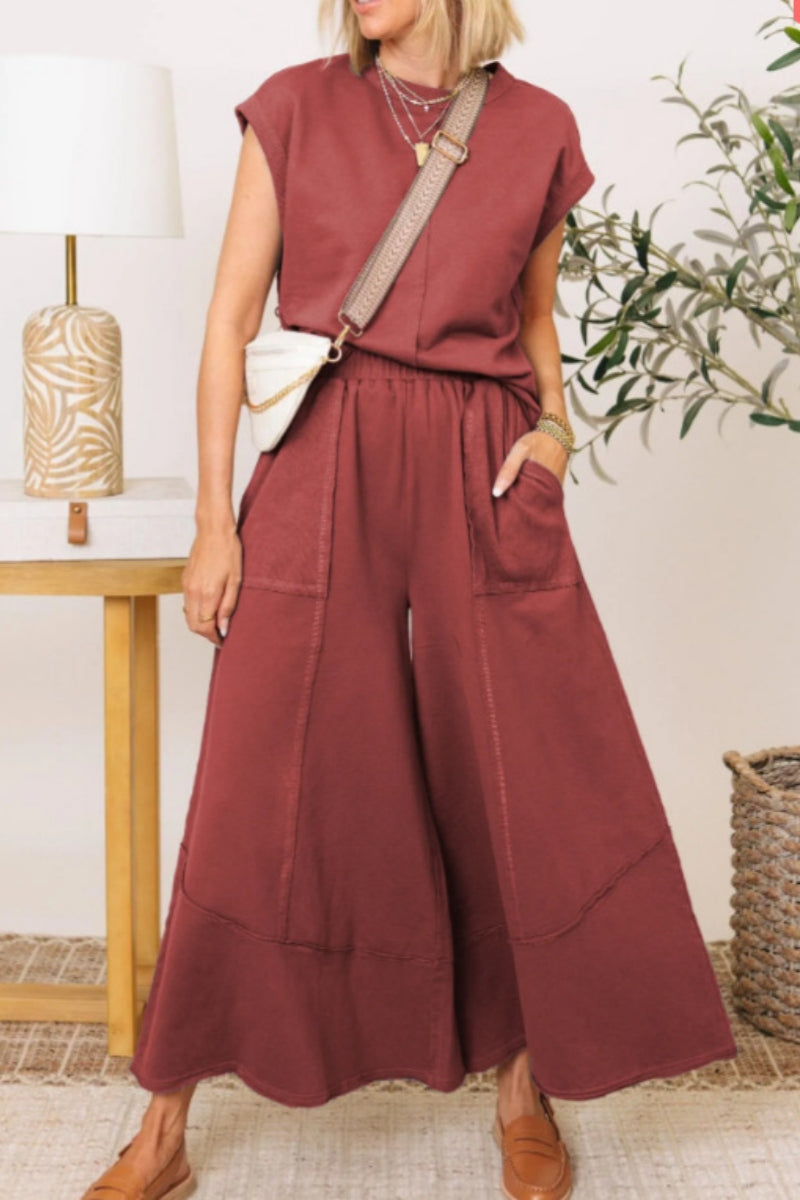 Concepcion® | Casual plain O-neck two-piece bag