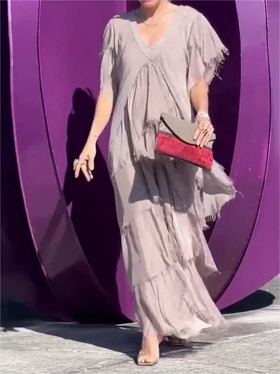 Consuelo® | Elegant maxi dress with a V-neck
