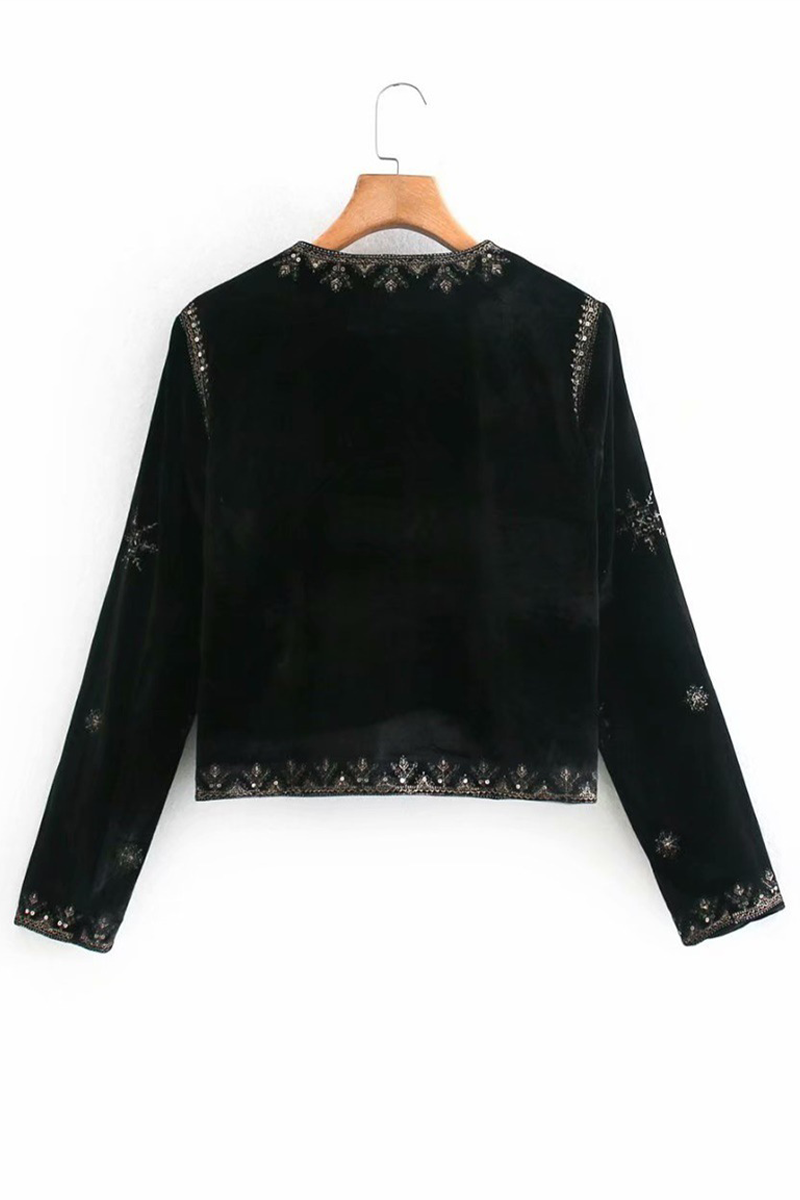 Connie® | Casual O-neck floral embroidered outerwear