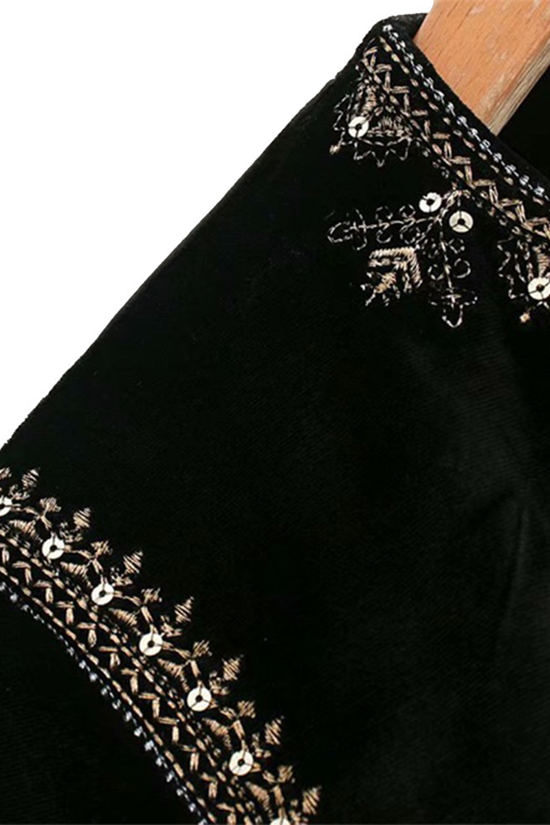 Connie® | Casual O-neck floral embroidered outerwear