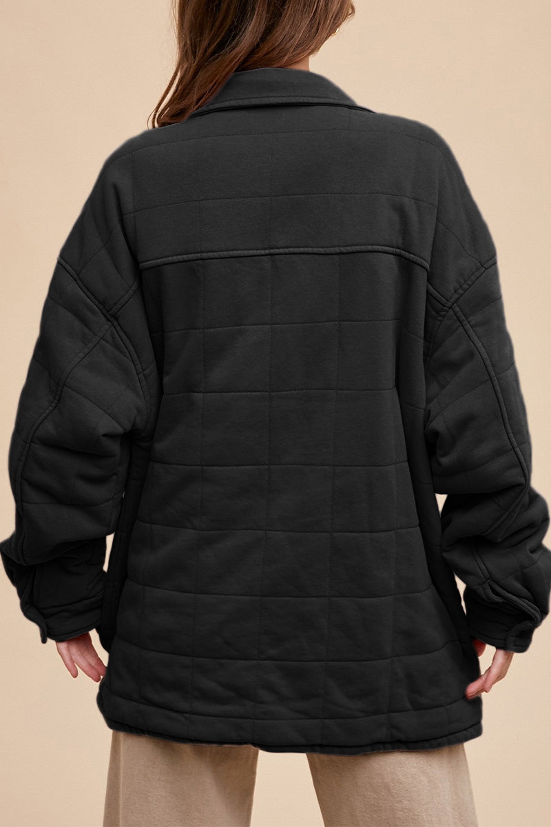 Danielle® | Casual everyday outerwear with plain pocket buttons and turn-down collar