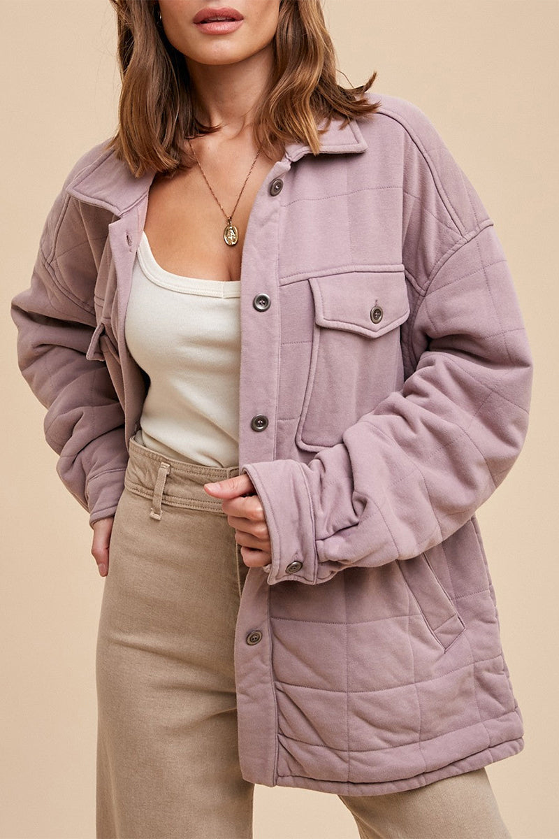 Danielle® | Casual everyday outerwear with plain pocket buttons and turn-down collar