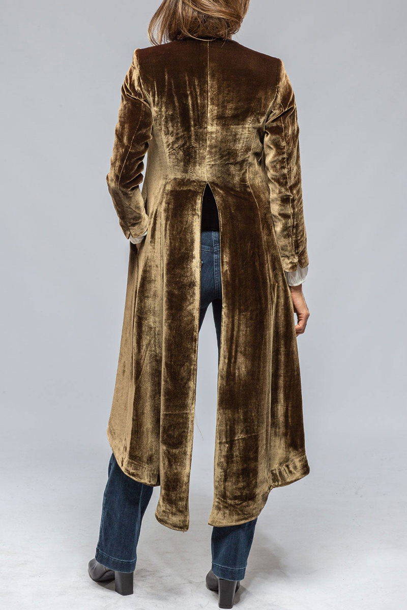 Eleonora® | Casual street outerwear with plain pocket slit and V-neck