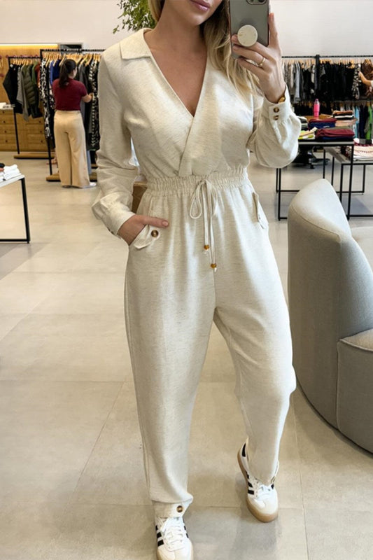 Cecilia® | Casual V-Neck Bodycon Patchwork Jumpsuits (3 Colors)