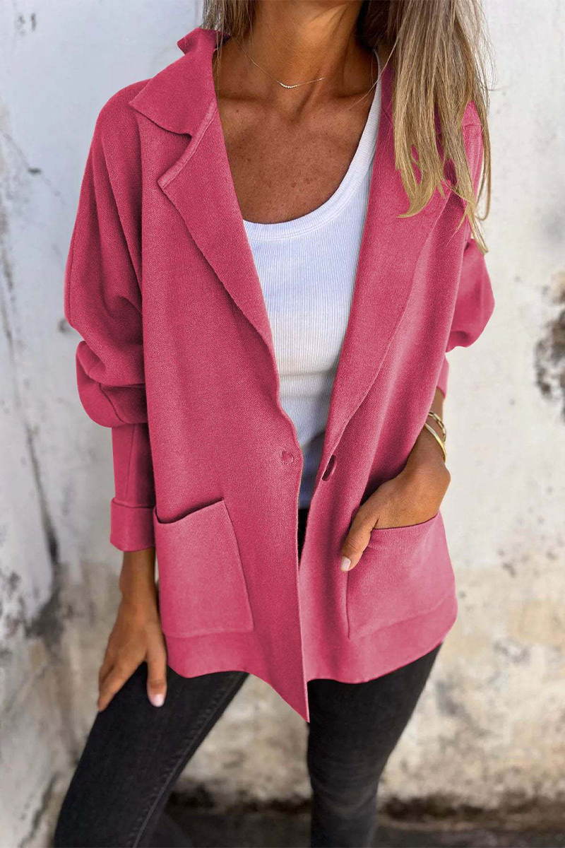 Eleanor® | Casual outerwear with pocket turn-down collar for everyday wear