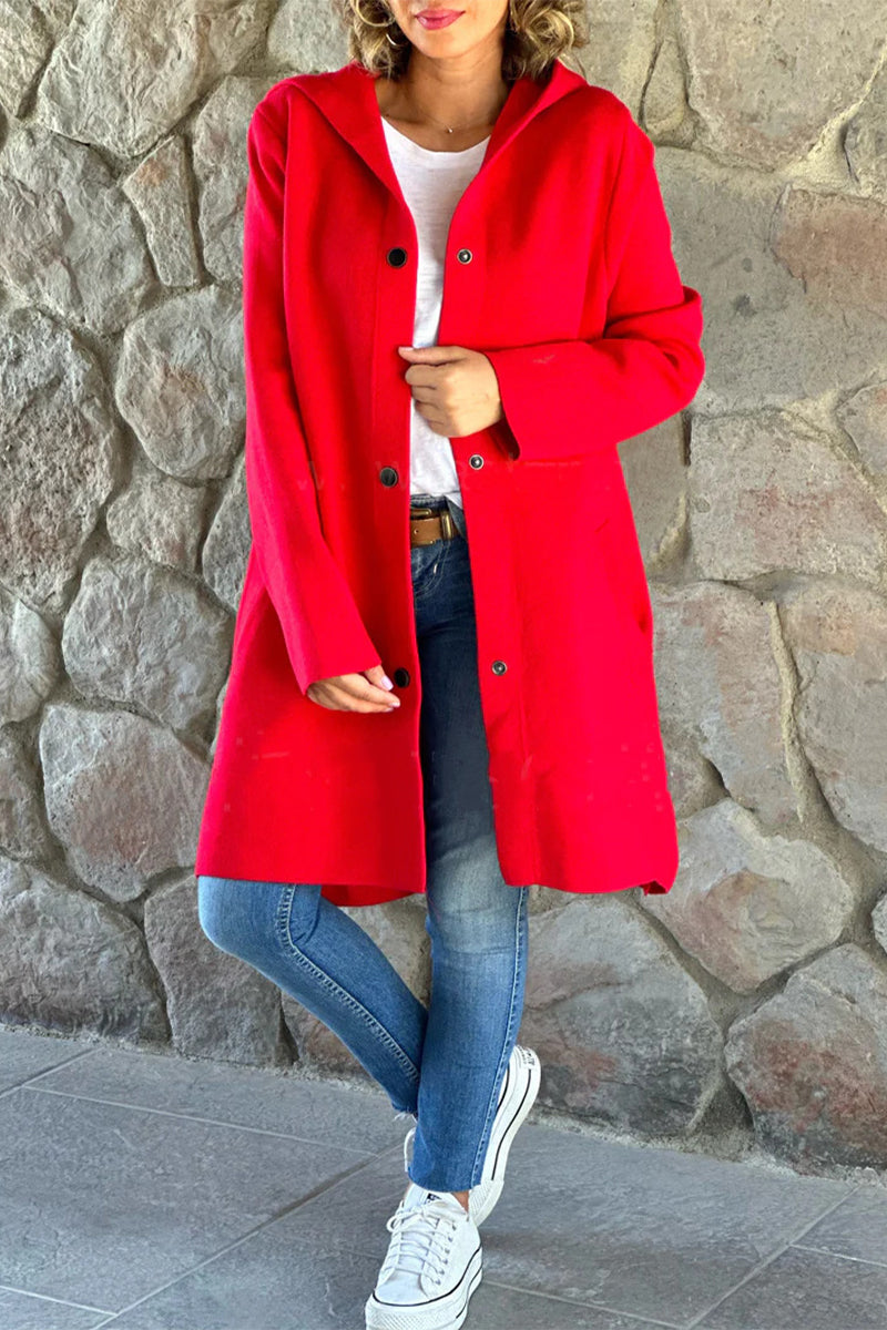 Ella® | Casual, daily outerwear with pocket buttons and hood