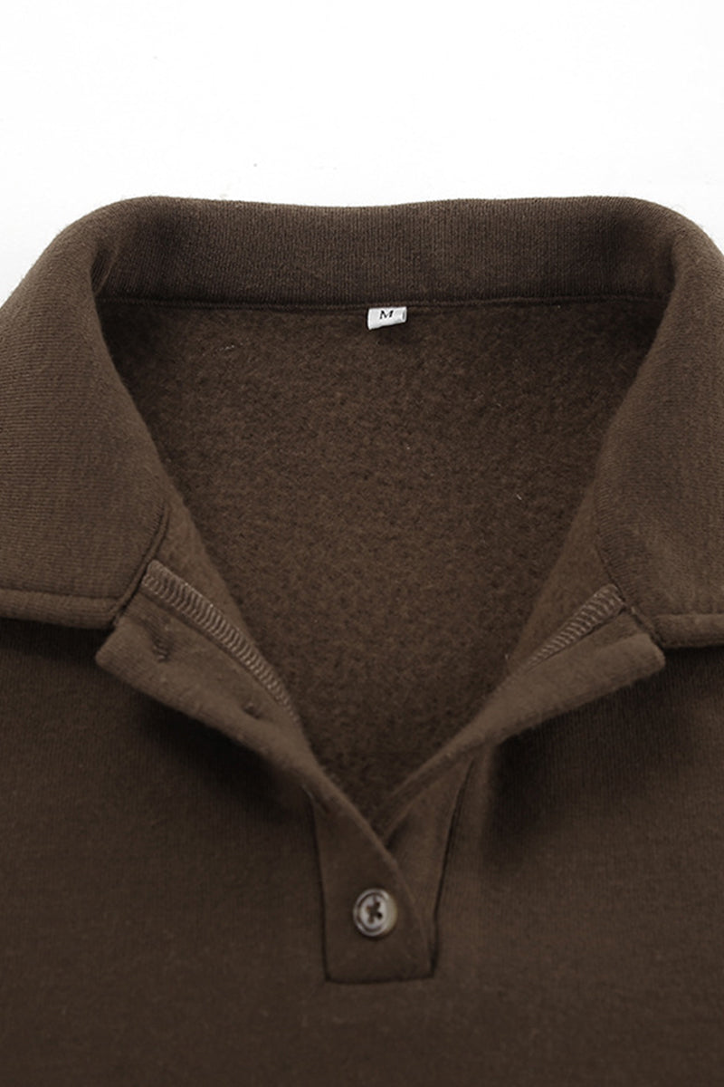 Elena® | Casual everyday two-piece suit with a fluffy turn-down collar and long sleeves
