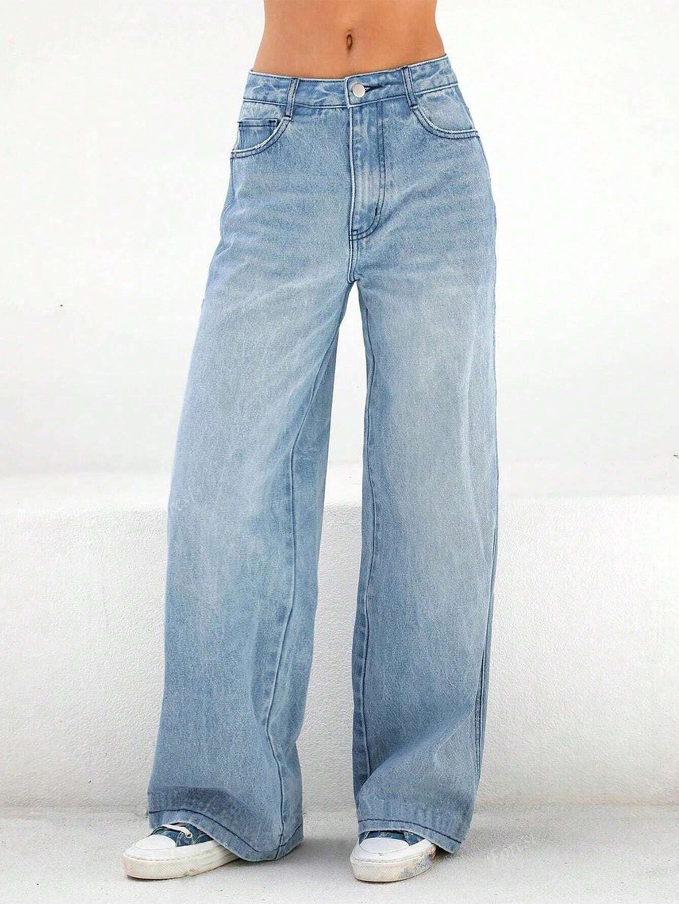 Calypso® | Perfect loose straight leg jeans for women