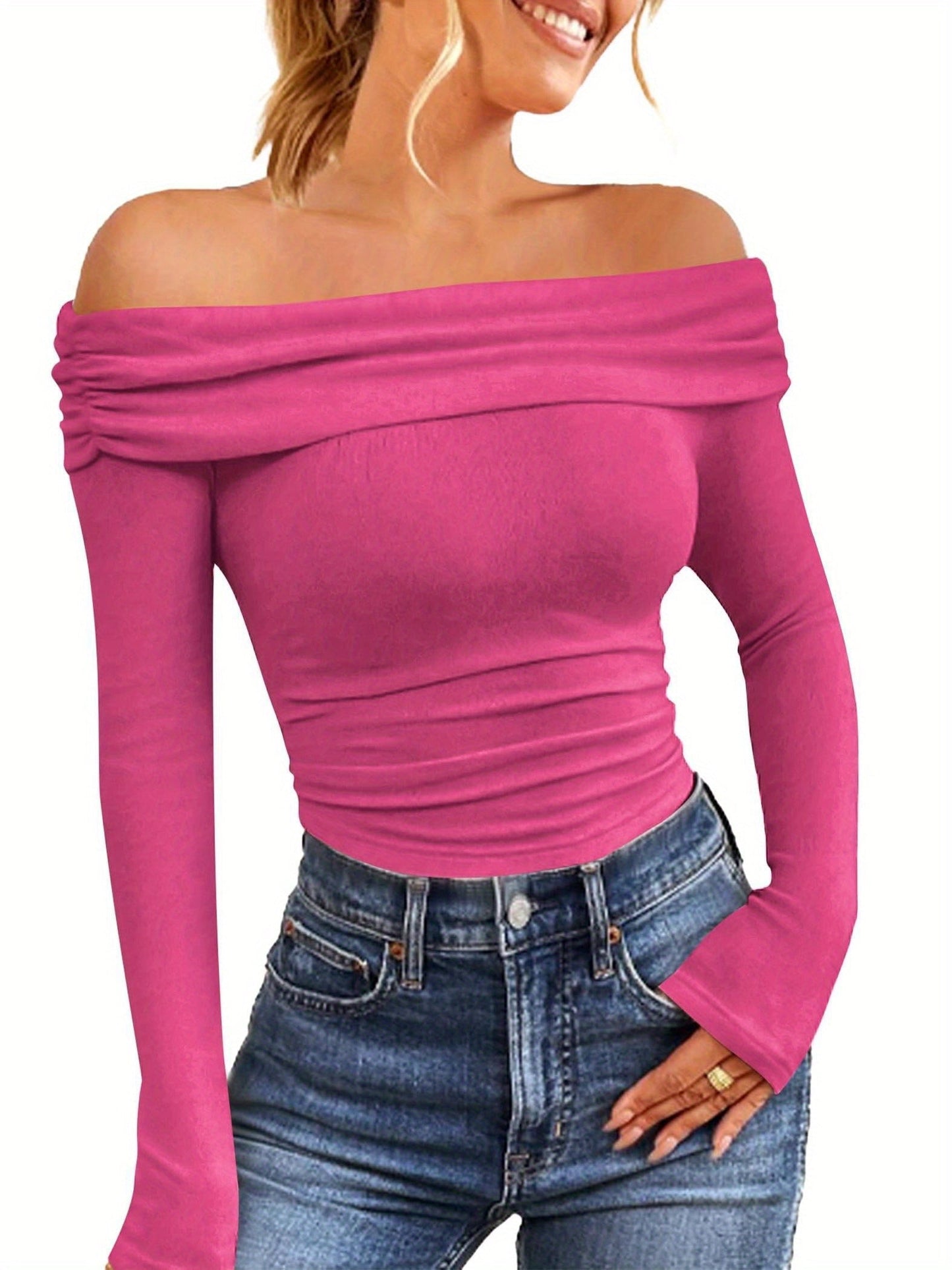 Breffni® | Off-Shoulder Long Sleeve Blouse