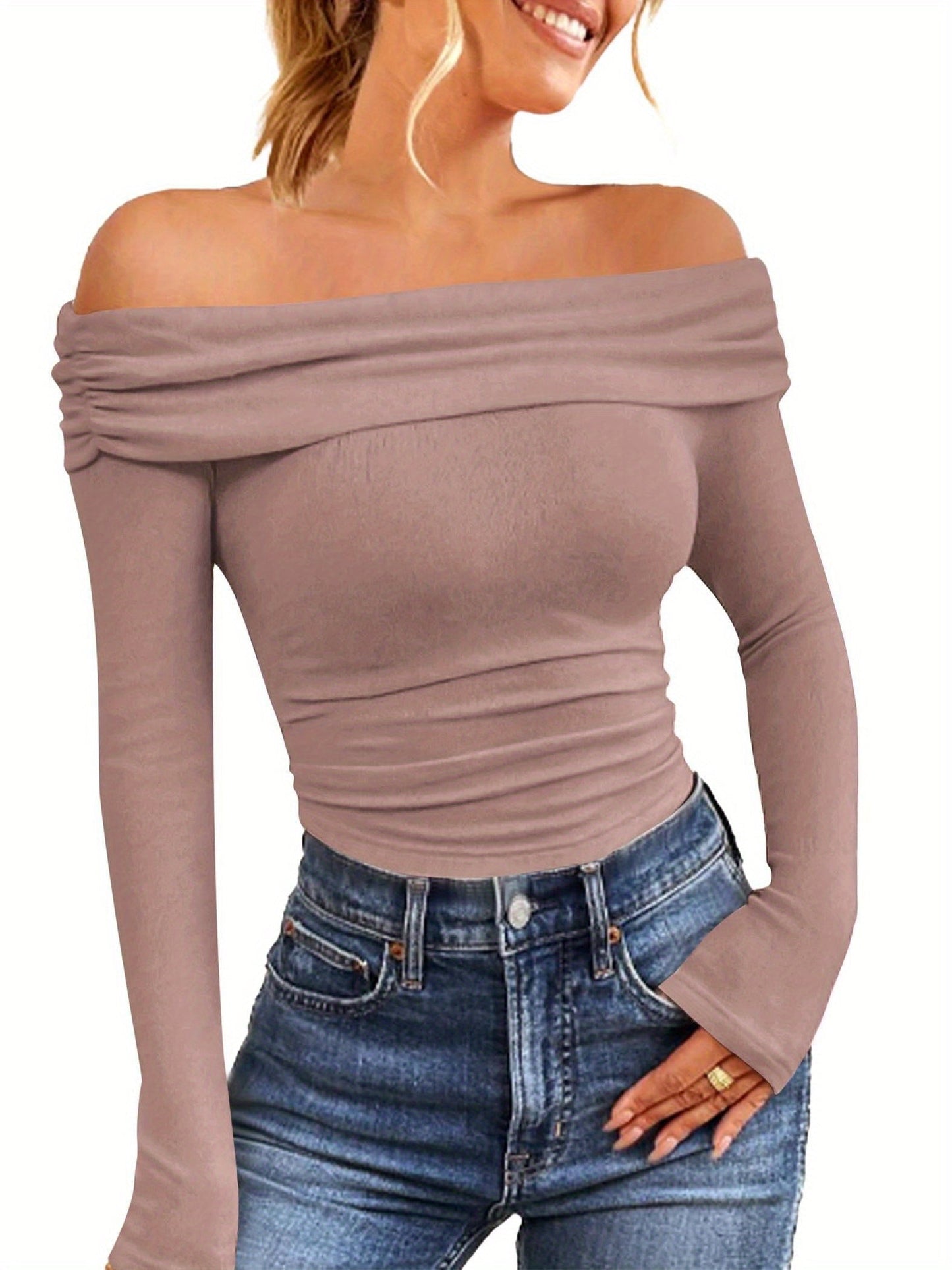 Breffni® | Off-Shoulder Long Sleeve Blouse