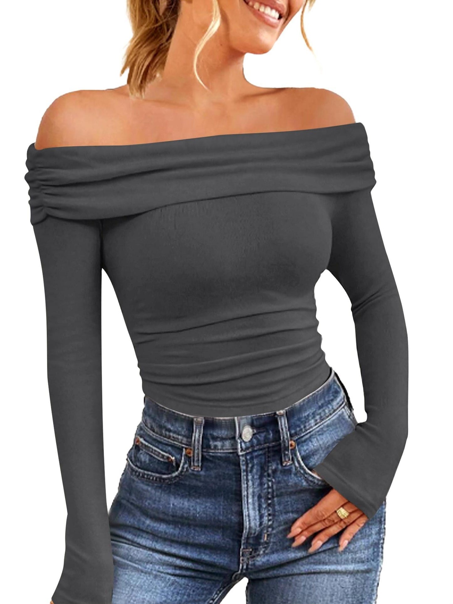 Breffni® | Off-Shoulder Long Sleeve Blouse