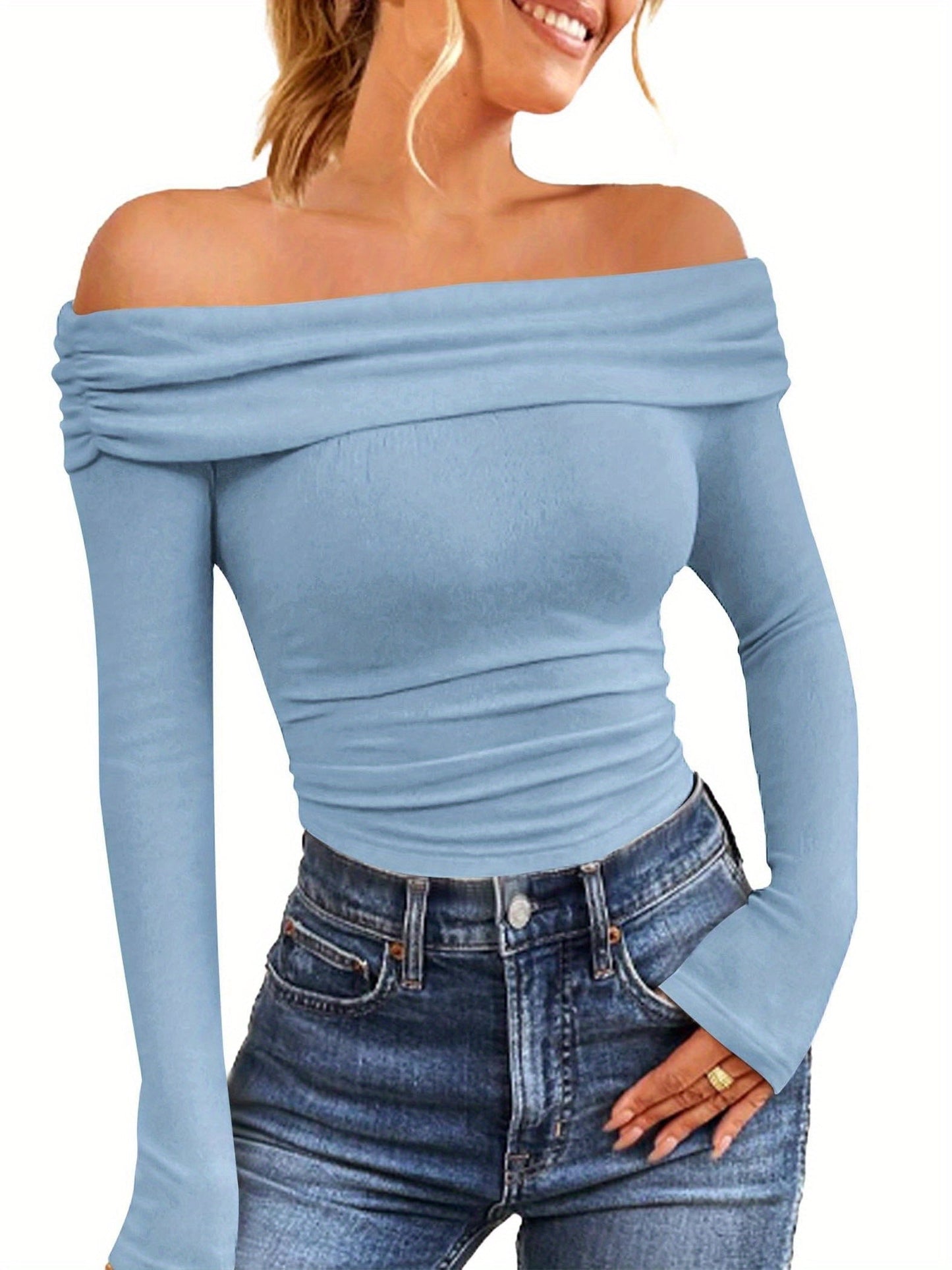 Breffni® | Off-Shoulder Long Sleeve Blouse