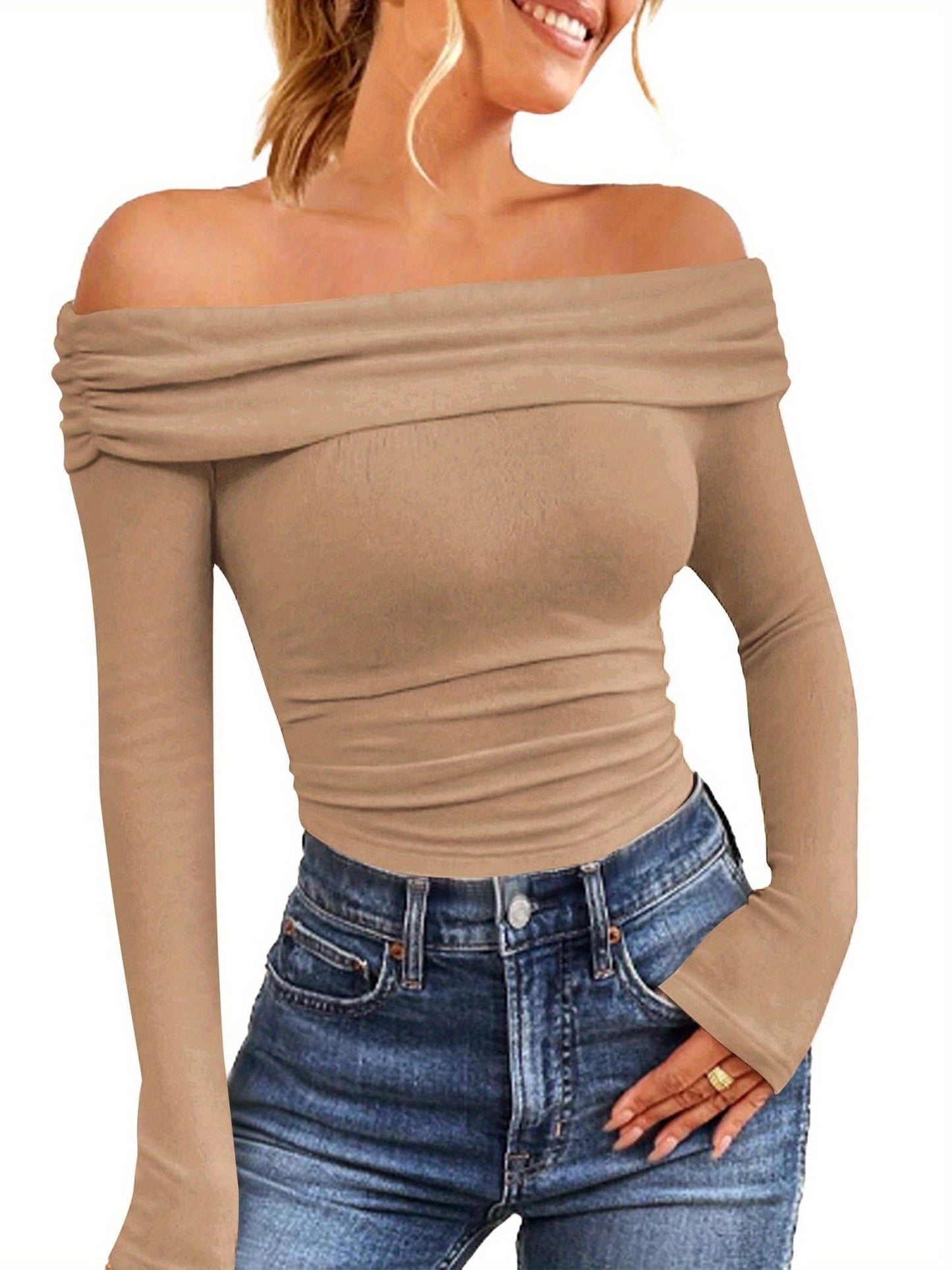 Breffni® | Off-Shoulder Long Sleeve Blouse
