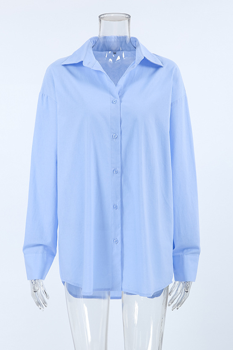 Camille® | Casual everyday blouses with buttons and turn-down collars